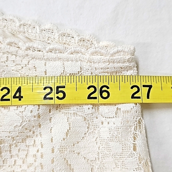 Eyeshadow cream lace empire waist baby doll tank hi low hem size 3X - Picture 8 of 9